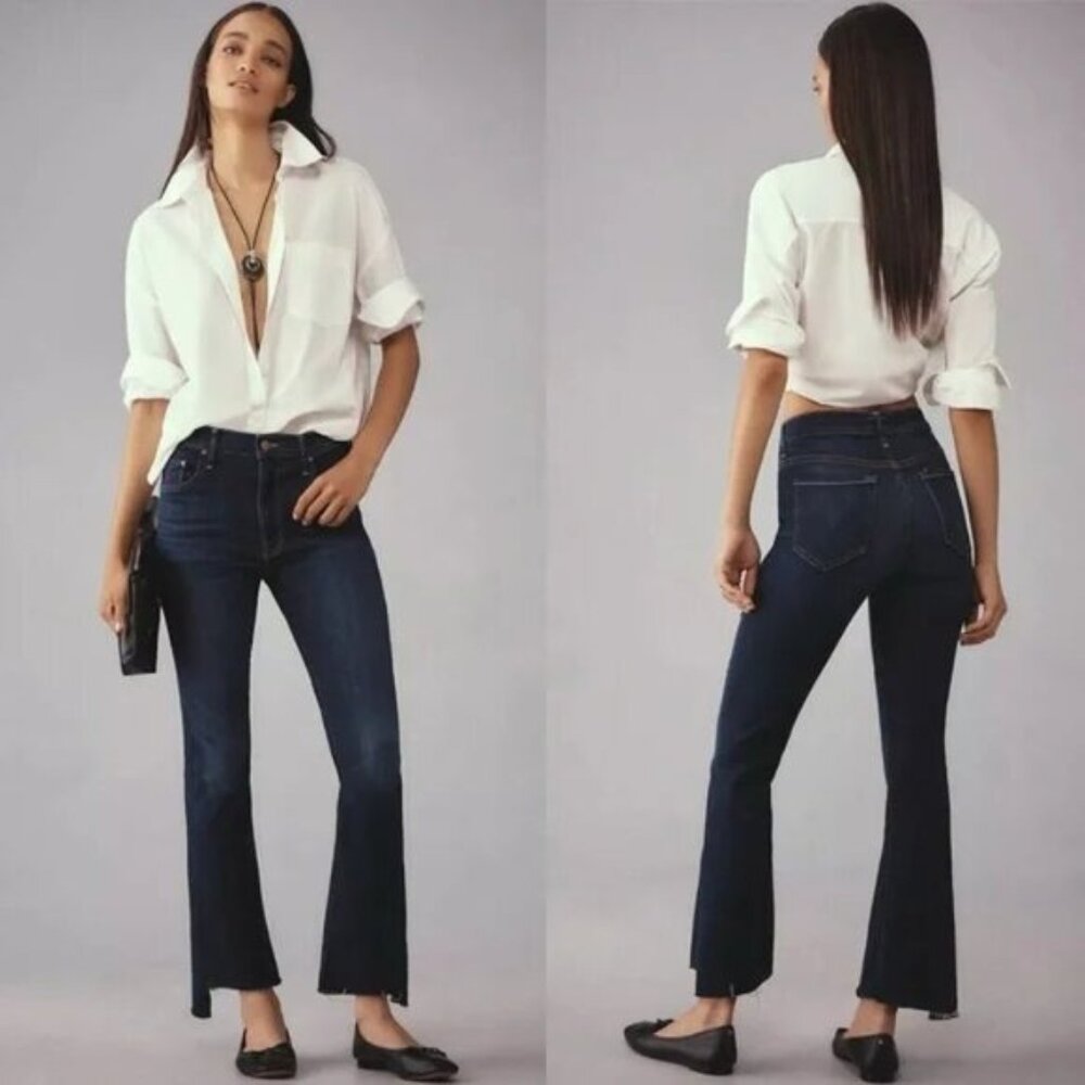Mother The Insider Crop Step Fray Jeans Off Limits Size 25